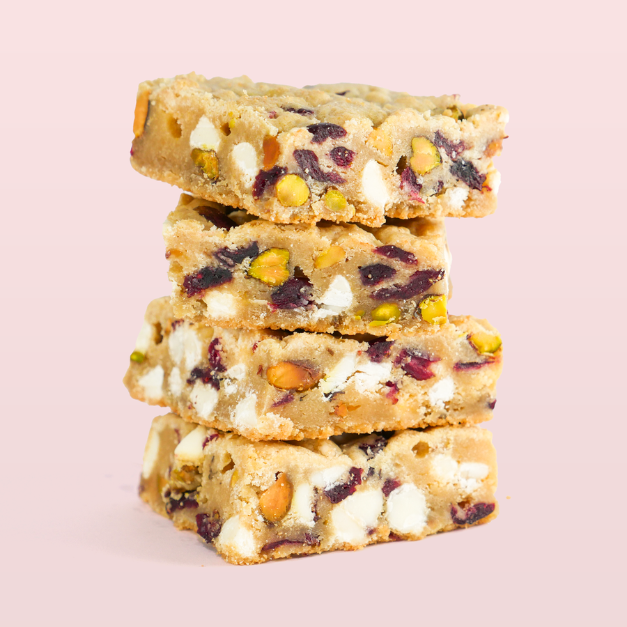 Pistachio White Chocolate Cranberry Bars