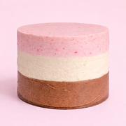 Neapolitan Layer Cake – Chocolate, Vanilla & Strawberry